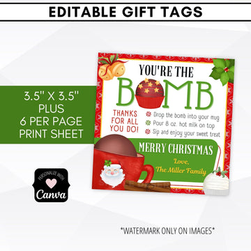 Student to teacher gift tag